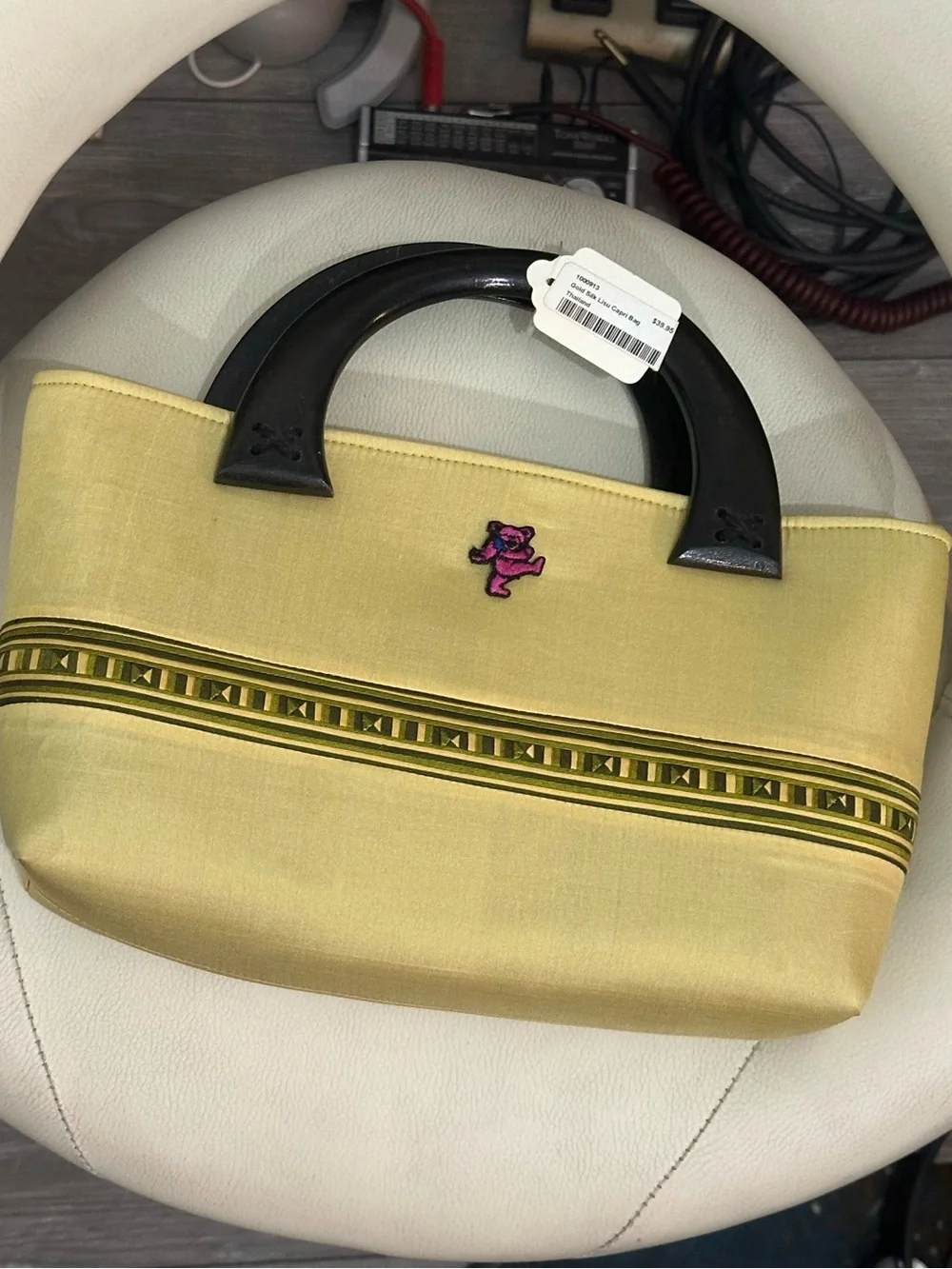 NWT Grateful Dead Dancing Bear Silk Bag